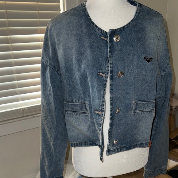 Women's Blue Denim Jacket - Picture 2 of 2